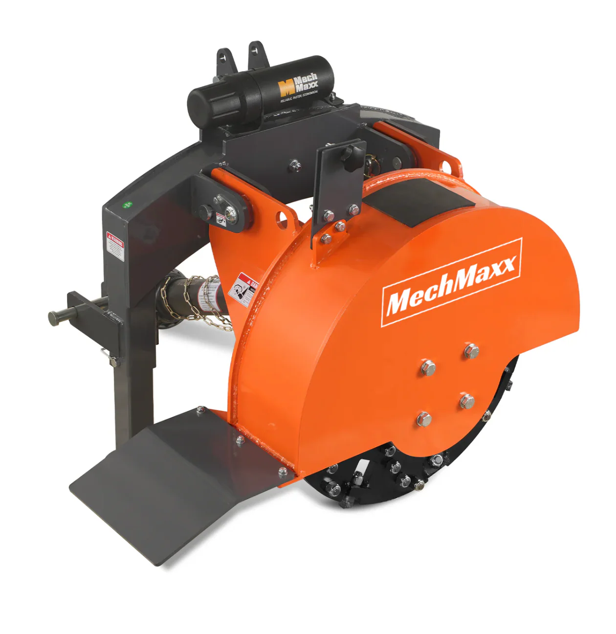 MechMaxx stump grinder — front studio view